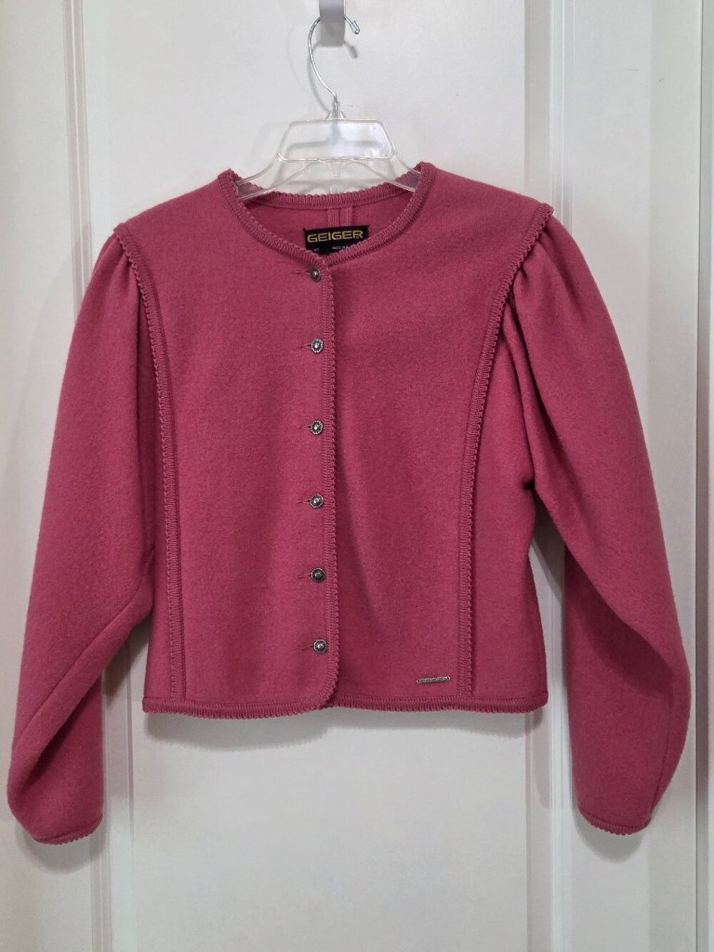 Geiger Austria Boiled Wool Cardigan Jacket, 40